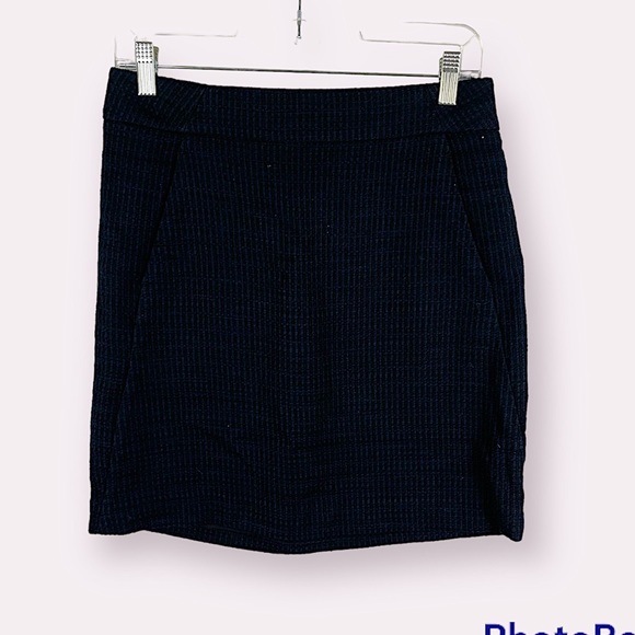 LOFT Dresses & Skirts - Ann Taylor LOFT Navy Blue Tweed Skirt 4T